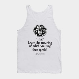 Stoic Quote from Epictetus Tank Top